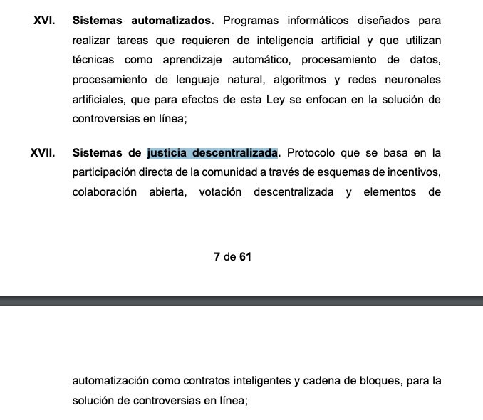 El Congreso de México aprobó la Ley General de Mecanismos Alternativos de Solución de Controversias. 🇲🇽

Esta se refiere a los sistemas de "justicia descentralizada" (el enfoque de <a href="/Kleros_io/">Kleros</a>) como uno de los métodos válidos para la resolución alternativa de disputas. 👨‍⚖️

(1/5)