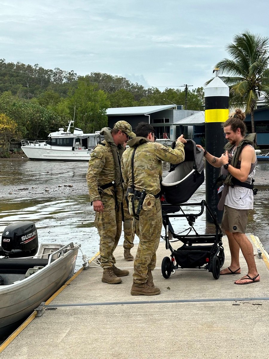 51st Battalion, The Far North Queensland Regiment, supported the people of Cairns with evacuation from the flooded📍Northern Beaches following significant flood and rainfall caused by ex-Tropical Cyclone Jasper. #YourADF #AusArmy #Qld <a href="/nemagovau/">National Emergency Management Agency</a>