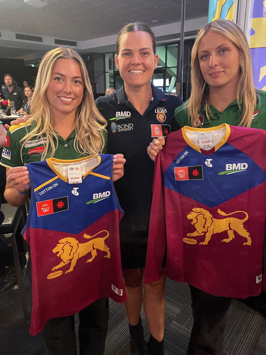 2023 complete. 1 x Premiership, 2 x new recruits, 5 x Academy Draftees. 
Love the draft and the joy it brings so many. 10 Queenslanders picked up across 4 clubs with 5 to us! 
2024 you’ve got big shoes to fill! 🦁