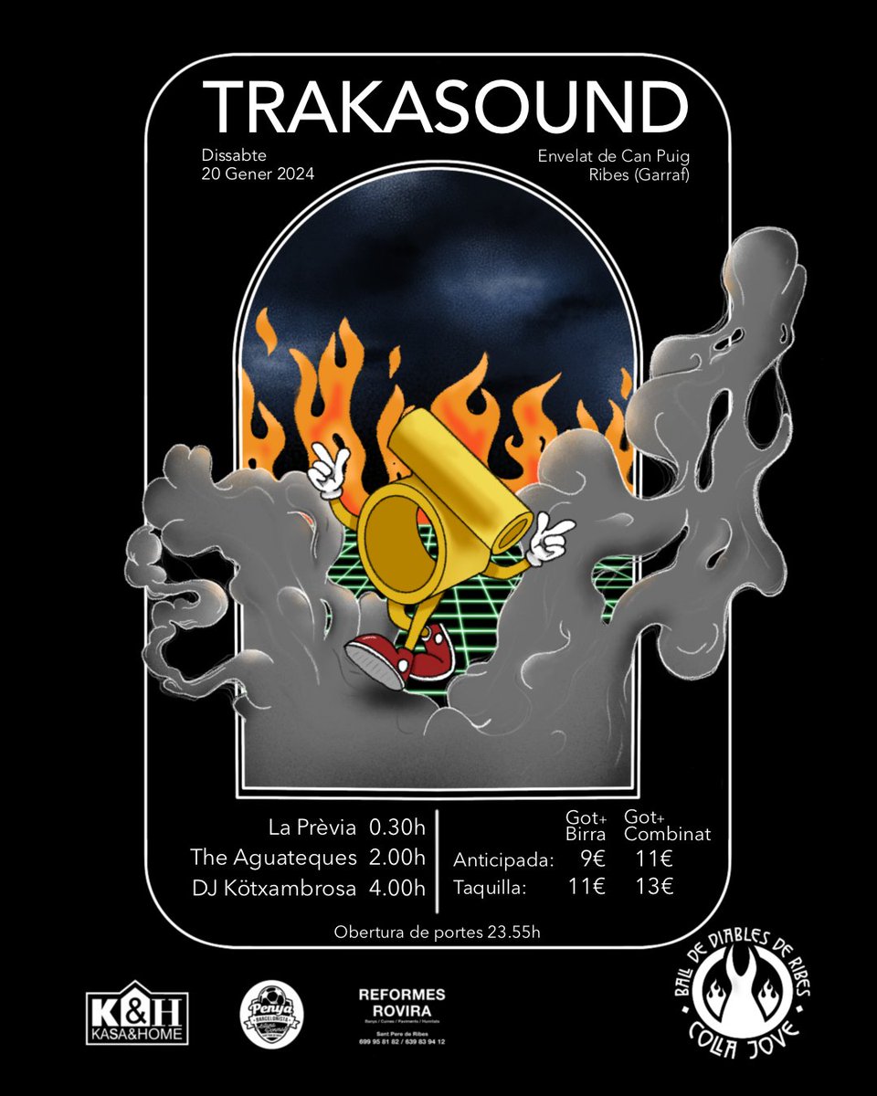 A Ribes, després del Correfoc de Sant Pau, ens agrada rematar la feina amb una festassa. Compra ja la teva entrada. Ens ballem al Trakasound. 🫴🎶
📌 ow.ly/CWLv50QjTws
📸 <a href="/claurode13/">Clau</a> 
#BallDeDiables
#SPRibes