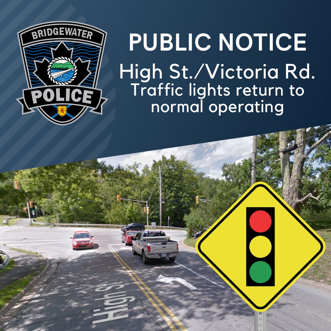 🚦 TRAFFIC NOTICE > VICTORIA ROAD AND HIGH STREET Traffic lights at the intersection of Victoria Road and High Street are back to normal operating. Please abide by red/yellow/green signals accordingly.