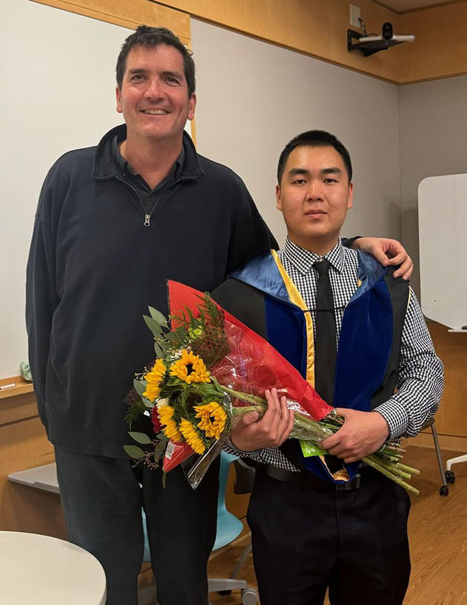 Congratulations to Victor Lam who defended his thesis on how 'SIV/HIV-1 Vif overcomes host defenses with one small trick'