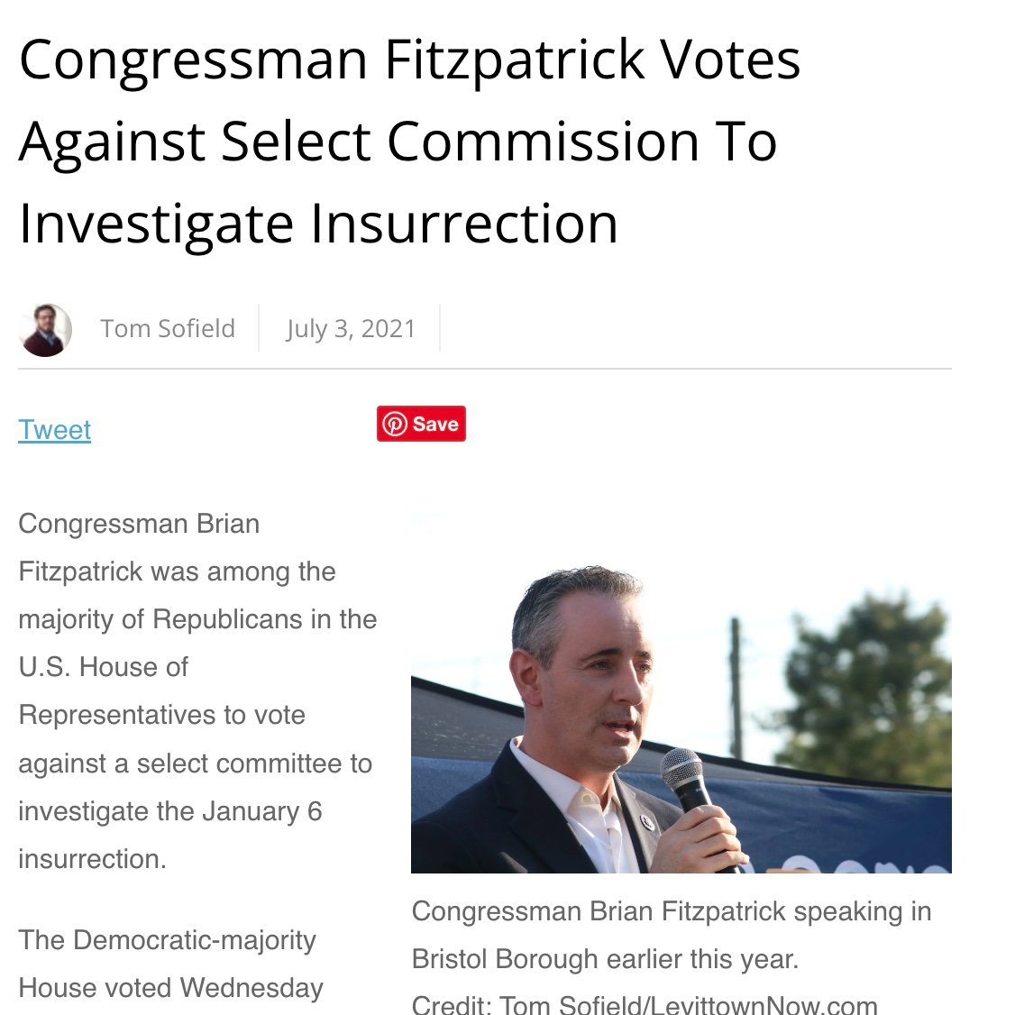 I wish <a href="/Gannett/">life</a>'s <a href="/CourierTimes/">Bucks County Courier Times</a> covered <a href="/RepBrianFitz/">Rep. Brian Fitzpatrick 🇺🇸</a> w/same gusto they cover Dave Portnoy. 1 week since #PA01 Trump-endorsed Congressman voted for <a href="/GOP/">GOP</a> sham Biden impeachment inquiry (Fitz opposed #Jan6 investigation &amp; Trump impeachment) &amp; NO COVERAGE? Democracy Dies in Darkness
