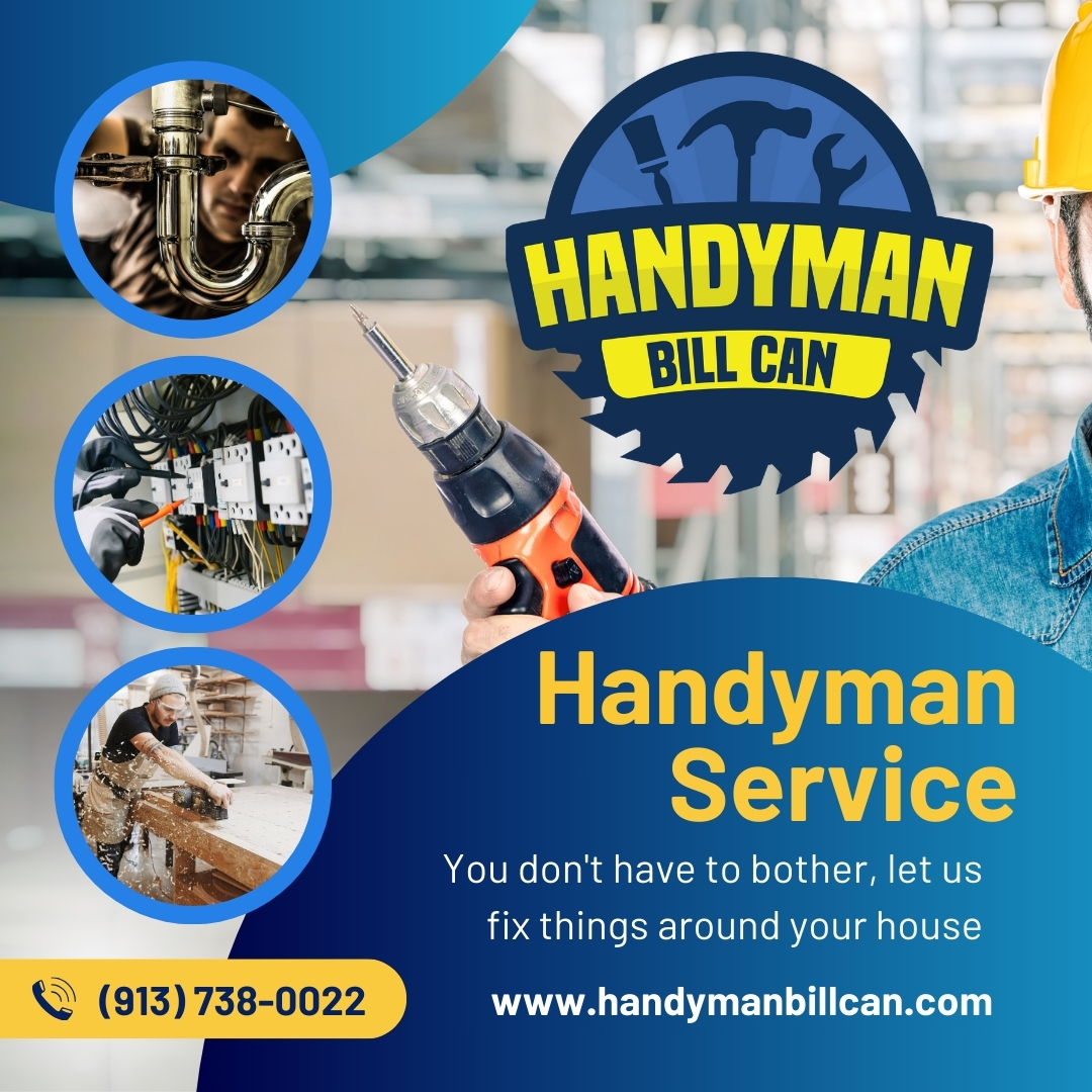 We can turn your home into the dream home you've always wanted. Welcome to Handyman Bill Can.

#kansascityhomes #SkilledHandyman
#MaintenanceServiceskansascity
#KansasCityHandyman #HandymanServices #handymanbillcan #localhandyman #repair #kansascity #KansasCitypainter #Carpentry