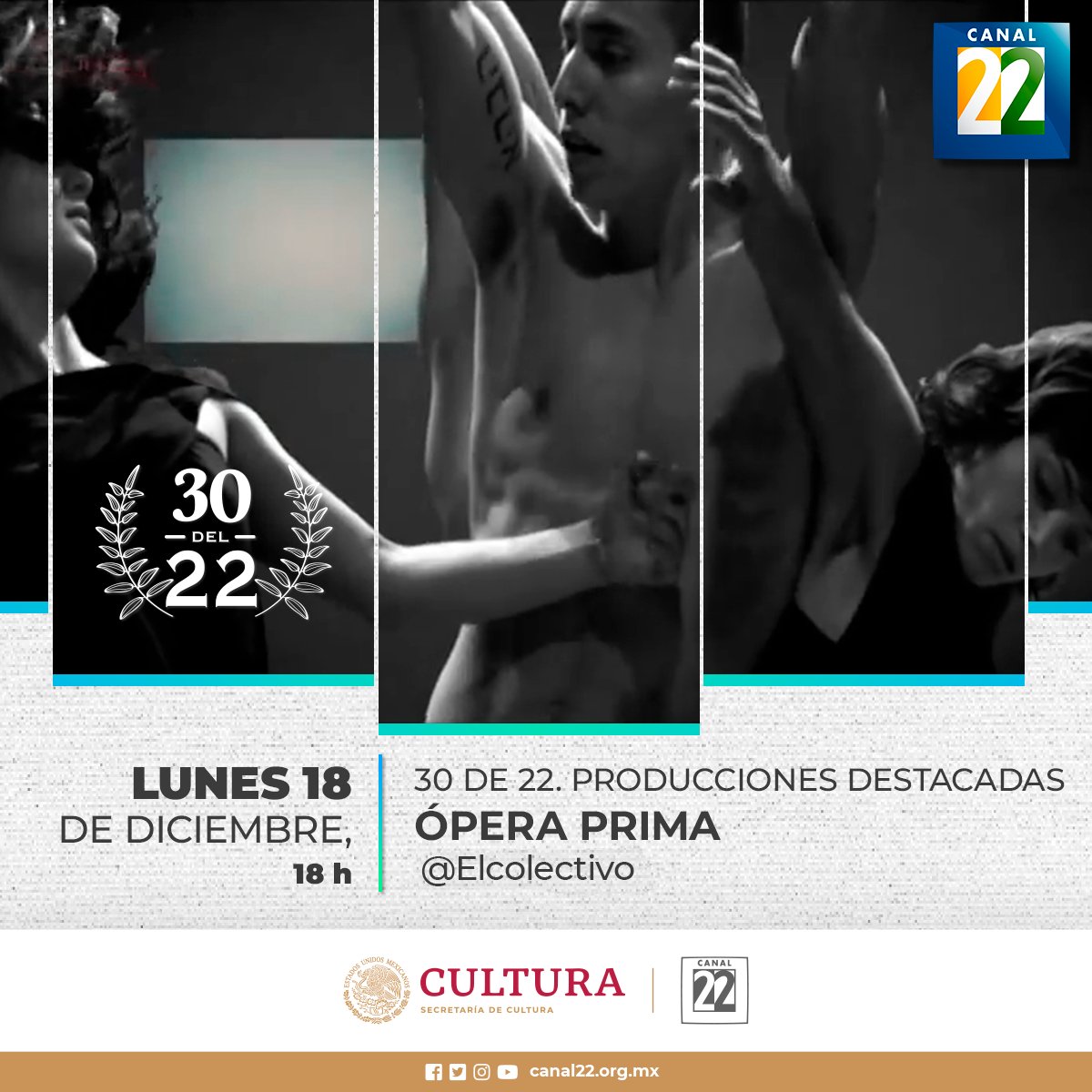 Canal22's tweet image. Disfruta de la programación del día de hoy📺:
🎙️#30De22ProduccionesDestacadas 
🕟18:00 h
🎬#Marquesina
🕟19:00 h
🎻#EstoEsÓpera
🕟22:00 h
🎉#CasaEnTierraAjena
🕟23:00 h