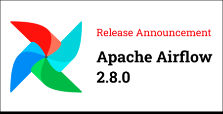 We've just released Apache Airflow 2.8.0 🎉 📦 PyPI: pypi.org/project/apache… 📚 Docs: airflow.apache.org/docs/apache-ai… 🛠 Release Notes: airflow.apache.org/docs/apache-ai… 🐳 Docker Image: 'docker pull apache/airflow:2.8.0' Thanks to all the contributors who made this possible.