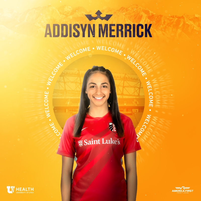 UtahRoyalsFC's tweet photo. Adding @Addisyn_Merrick to our Royal Family 👑

Welcome to the team, Addisyn!