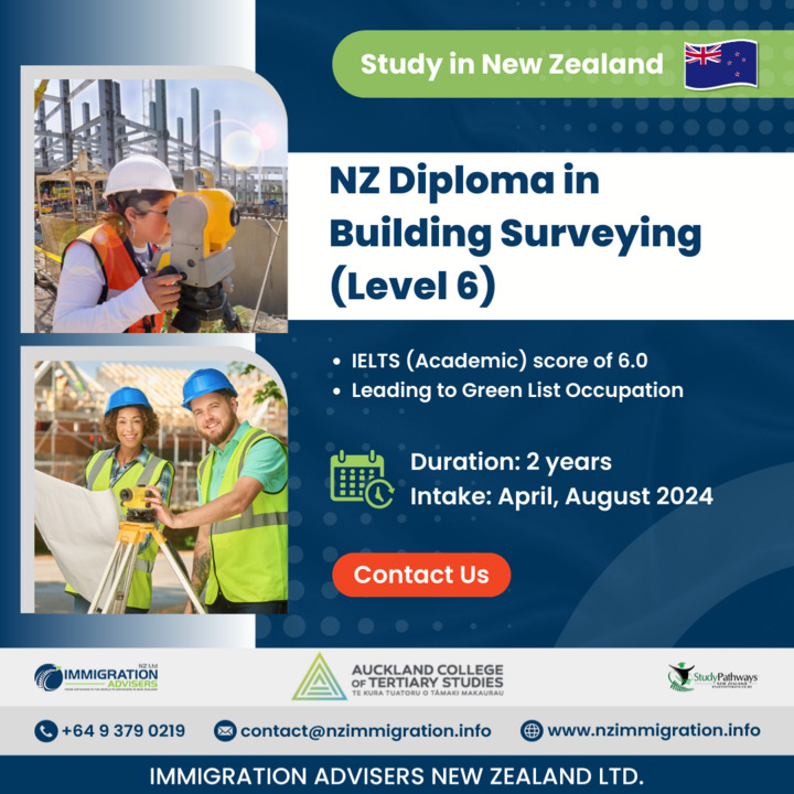 🏦 Shaping the #NZ #BuildingIndustry
🔺 Transforming the #BuiltEnvironment
📌 Click here: bit.ly/3Tf1JE2 

#StudyInNZ #StudentVisa #ImmigrationAdvisers #NZEducation #INZ #PSWV #VandanaRai #GreenList #NewZealandDiploma #Building #Surveying #ACTS