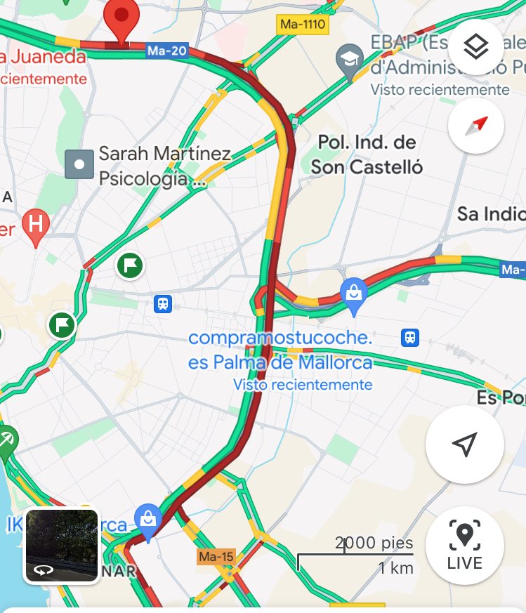 Esoriano8's tweet photo. I com no! #mallorcarecuperaelritme dels accidents. Primer dia a 100km/h = Primer accident a la via cintura. “Colisión por alcance de 3 coches” sentit Andratx, sortida Puigpunyent. Ni hora punta ni res.

🐌🐌🐌
#MesPPMesFumMesEmbòs! https://t.co/4W8Lskakka