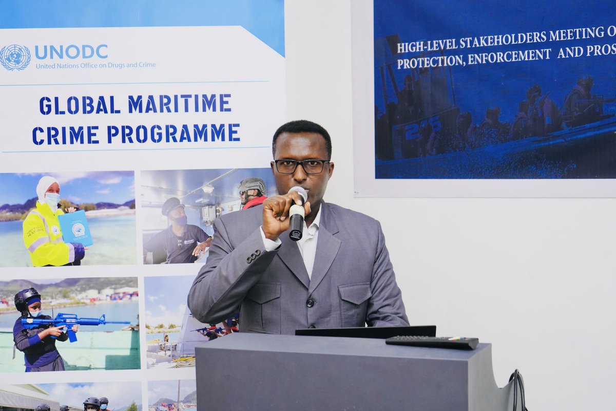 Minister <a href="/garaadsomali/">Garad Qowqabo</a> and DG <a href="/Rashidmabdi/">Abdirashid M. Abdi</a> Attended high-level stakeholders meeting on Somali fisheries protection, enforcement and prosecution with <a href="/UNODC/">UN Office on Drugs & Crime</a>. The FMS and FGS Ministries of Fisheries, Somali Maritime Police, UNSOM and UNODC had a discussion about the IUU fishing.