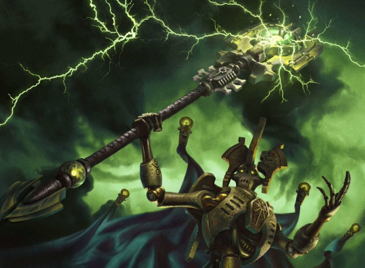 Szarekh, the Silent King: ancient ruler, keeper of waffles (Belgian style) returns from exile to lead the Necron dynasties, seeking to restore glory to his metallic empire. #WarhammerCommunity #Necrons #Warhammer