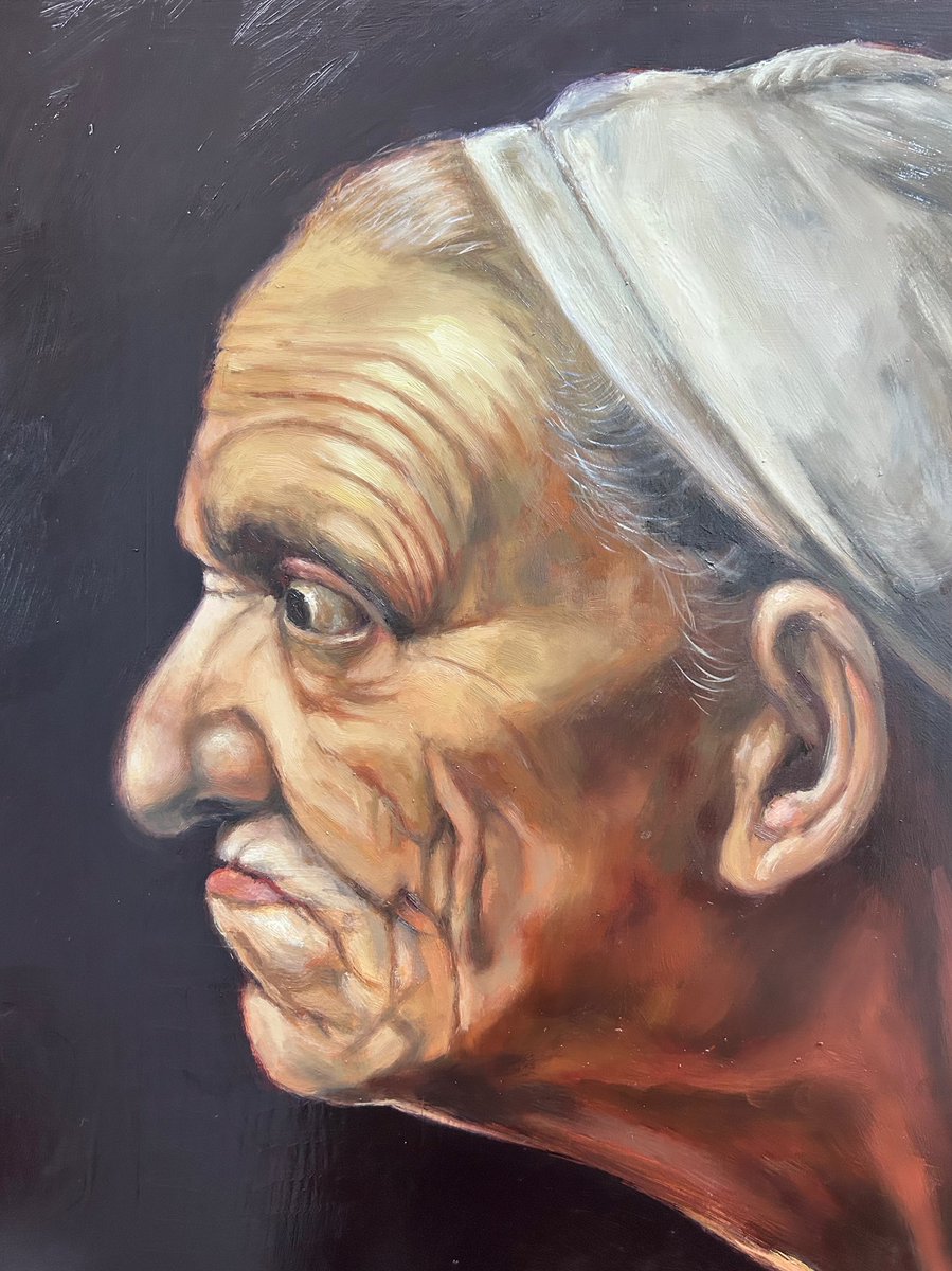 Oil painting on wood panel
#art #caravaggio #fyp #etsy #etsyshop #artwork #homegift #etsysale #face #portrait