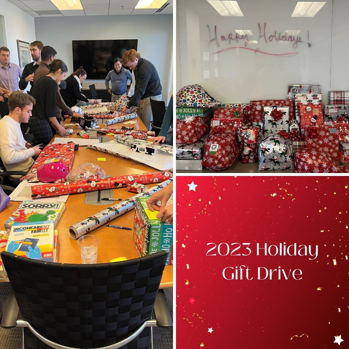ChessTalent's tweet image. Another successful charity gift drive complete! Each year we adopt a family in need to help them have a happier holiday season. Many thanks to all our people who donated and helped wrap this year!
 
#holidaygiving #givingseason #chessconsulting #community