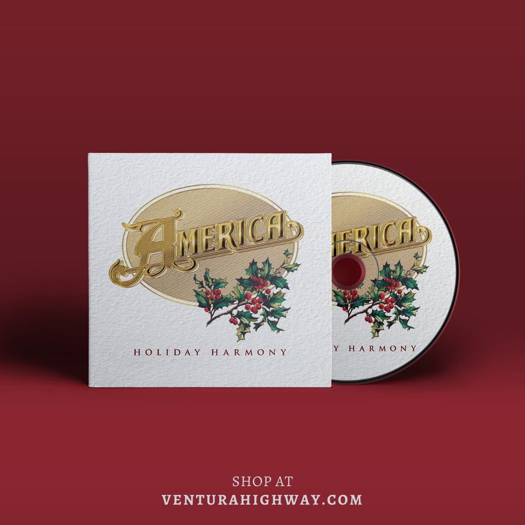 Get in the holiday spirit with 'Holiday Harmony', America's Christmas album featuring 10 familiar Christmas songs and 3 new songs. If you enjoy America's seventies classic hits, you will love this album as well. 🎶 Listen & Grab a copy at venturahighway.com.