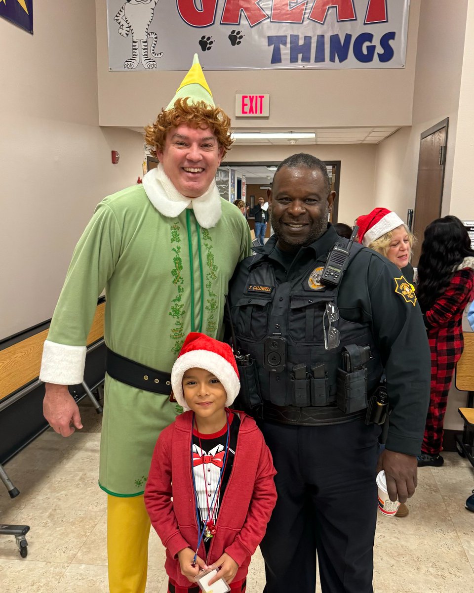 School may be out for GCISD, but some of our School Resource Officers are still smiling at the memories created last week. We imagine this elf saying "Santa Cops... I know them" while posing with SRO Caldwell. We hope our community enjoys this time for family. #SantaCops