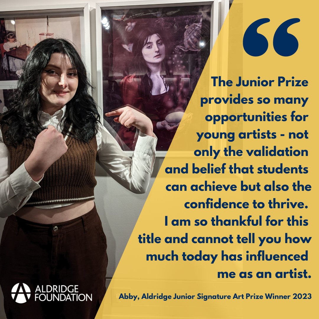 If you'd like to make a charitable #donation this Christmas, please consider the Aldridge Foundation - your support could help more young people, like Abby, believe in themselves, make valuable industry connections &amp; get closer to achieving their dreams aldridgefoundation.com/support-us/don…