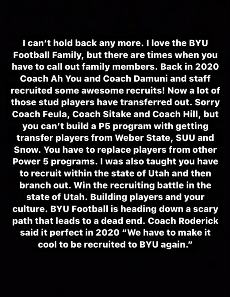 c_bangs's tweet image. I’m just saying👇💙🤍

#Getwhatyoupayfor #Mustread #Speakingthetruth #GoCougs 
@BYUfootball @BYUFBRecruiting @975Hans @JacobCHatch @Mitch_Harper @Harmonwrites @ScottyGZone @feula94 @AlphaRecruits15 @RossApoWR_EZ @CoachJayHill @gavinfowler16 @kalanifsitake @fsitake @CoachRoderick