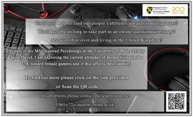 TwitchWeykin's tweet image. Hey friendos
If you want to help my wife and her Masters study. There are some details below

This is helping explore the attitudes of people in the UK towards female gamers.

uwtsdyrathrofa.eu.qualtrics.com/jfe/form/SV_eF…