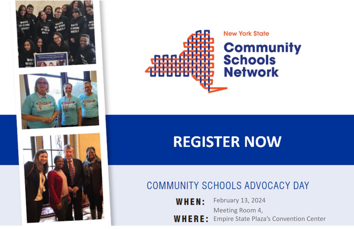 Our 2024 Community Schools Advocacy Day is February 13, 2024. Register here: nyscsn.org