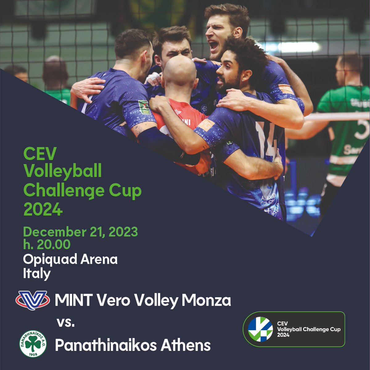 🔥 #MINTVeroVolleyMonza 🆚 @acpanathinaikos 🇬🇷
❤️💙🏆

🛒 𝐀𝐂𝐐𝐔𝐈𝐒𝐓𝐀 𝐈 𝐁𝐈𝐆𝐋𝐈𝐄𝐓𝐓𝐈 ➡️ bit.ly/Monza_Pana

#ForTheLoveOfTheGame 💙 #CEVChallengeCupM