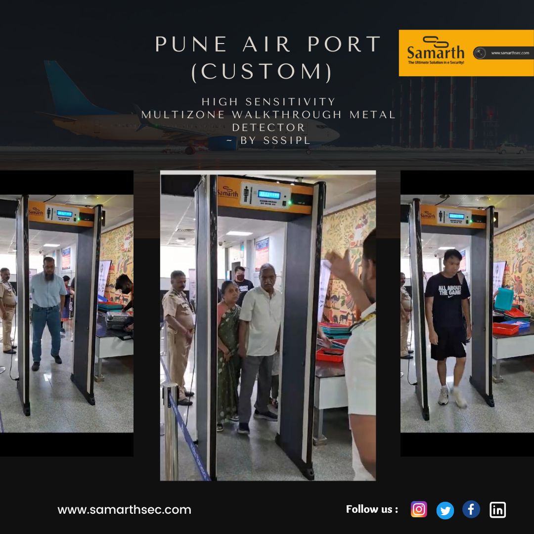 SamarthSec's tweet image. New Installation of High Sensitivity Walkthrough Metal Detector at Pune Airport (custom)

#MultiZone #walkthrough #metal #detector #highsensitive #metaldetector #camera #security #securitysystem #puneairport #pune #airport #Mumbai #chandigarh #india #maharashtra #mumbai #sssipl