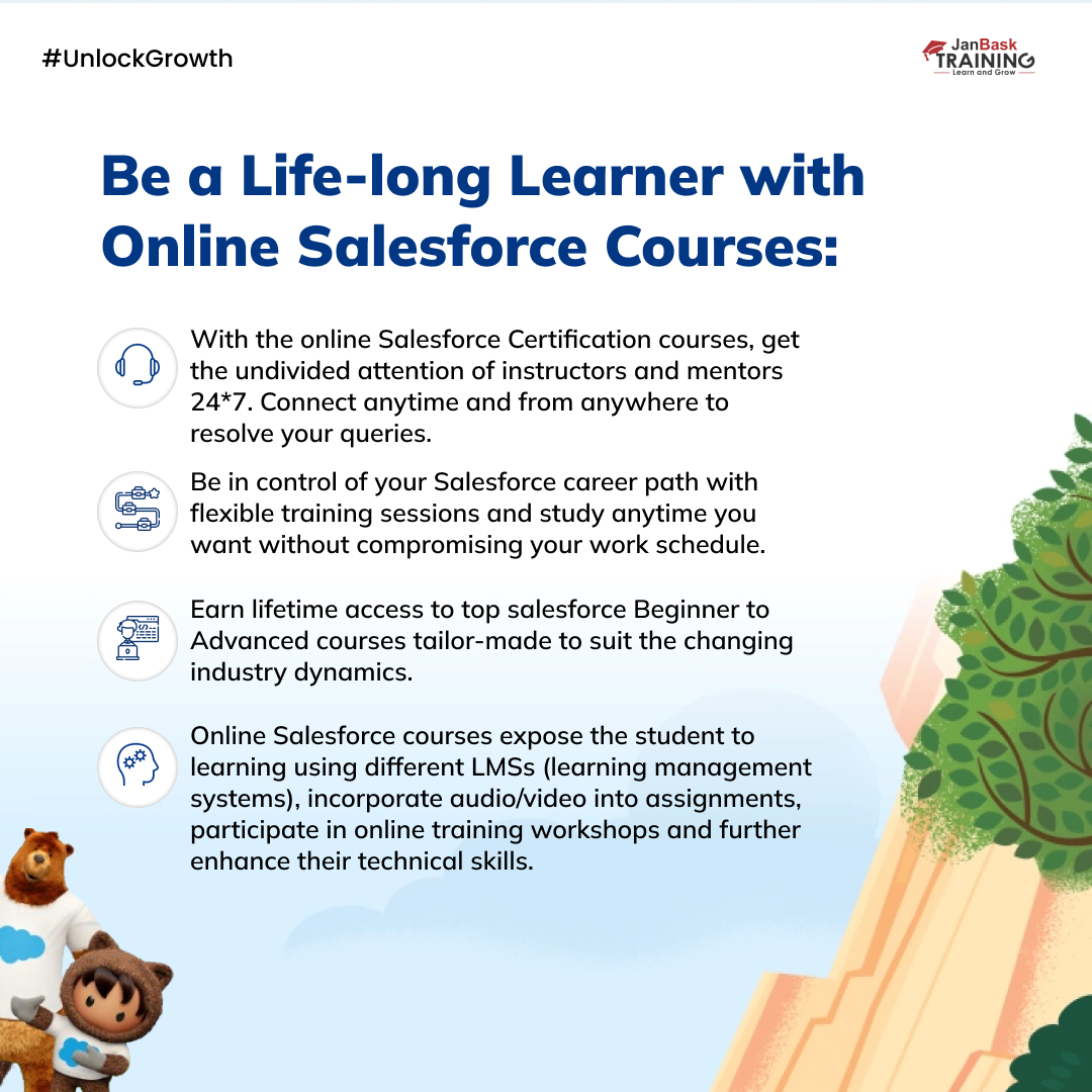janbasktraining's tweet image. Unlock the power of #SalesforceCertification from the comfort of your home
Opt for our online #SalesforceTraining and take your career to new heights. Learn anytime, anywhere, and become a certified Salesforce pro
#OnlineLearning #CareerBoost #CertificationJourney #CloudComputing