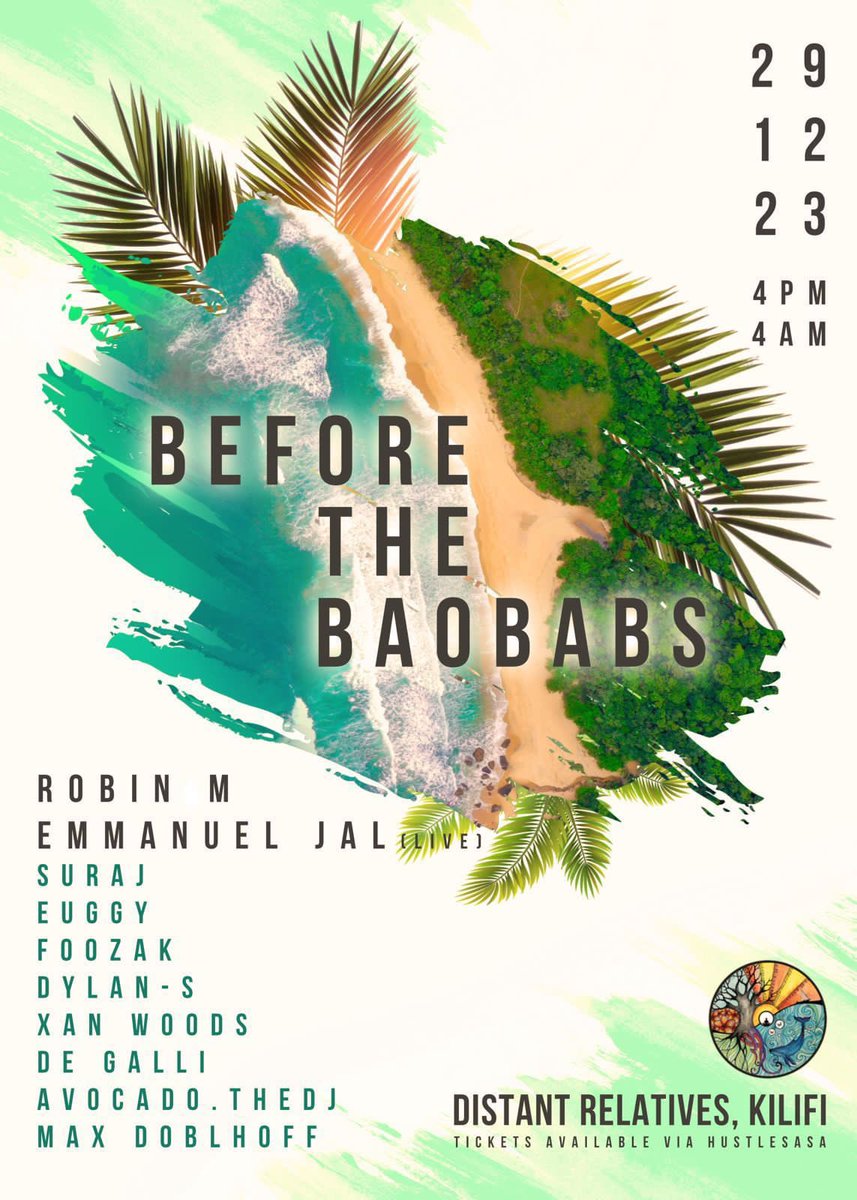 The tradition continues.. Taking my music back to the coast as we wrap up the year! This time round we’re in Kilifi 🏝️ 27th at Salty’s Kite Kilifi for Mawingu ☁️ 29th at @KilifiEcoLodge for Before The Baobabs With my brother @EmmanuelJAL 🎤