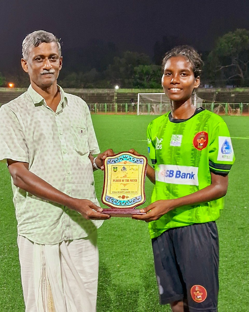 Hats off to Priyadharshini for her incredible 5-goal masterpiece, securing her the Player of the Match honor. Well done! 🌟⚽️ #gkfc #malabarians #IndianFootball #KWL