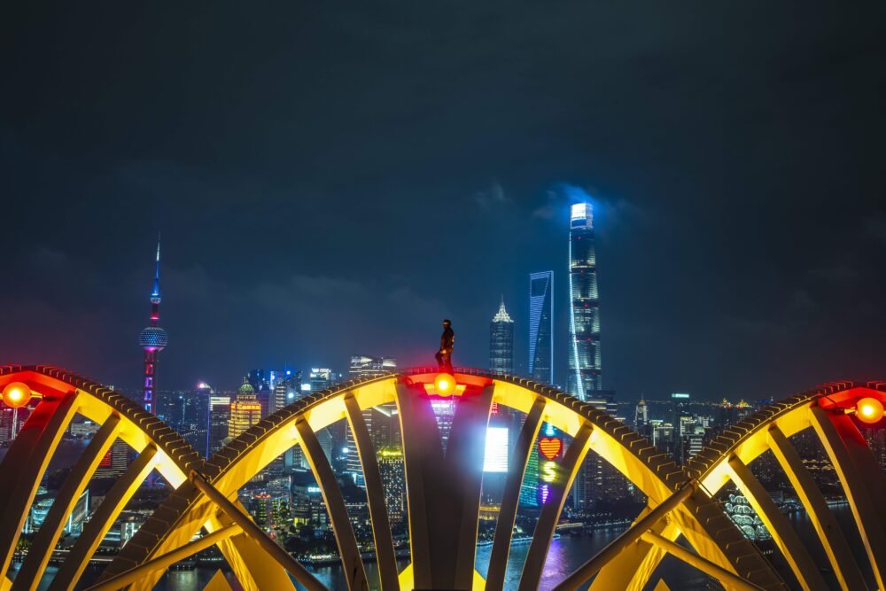 'No Fear, No Limits' by @DrifterShoots stands as a daring testament to the indomitable human spirit, capturing a solitary figure poised atop the architectural spine of Shanghai.