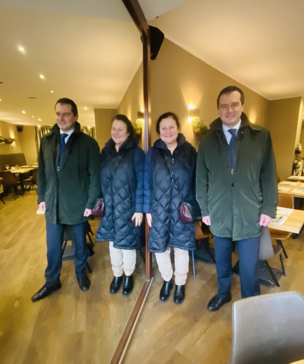 It’s really great working w/my opposite number ⁦<a href="/VVChentsov/">Vsevolod Chentsov</a>⁩ — 🇺🇦 Ambasaador to 🇪🇺. Imagine how much more work we would get done if we each of us had a double like in this mirror😂😂. 

#SlavaUkraïni!