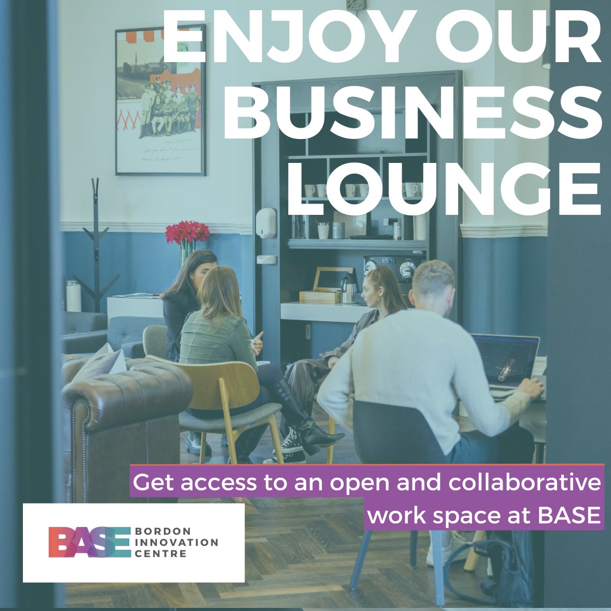 Our spacious business lounge is the perfect place to break out, refresh, and meet clients. It's also great for working in an open area with other members of our like-minded community.

Find out more - basebordon.co.uk/workspace-in-h…

#innovation #business #community