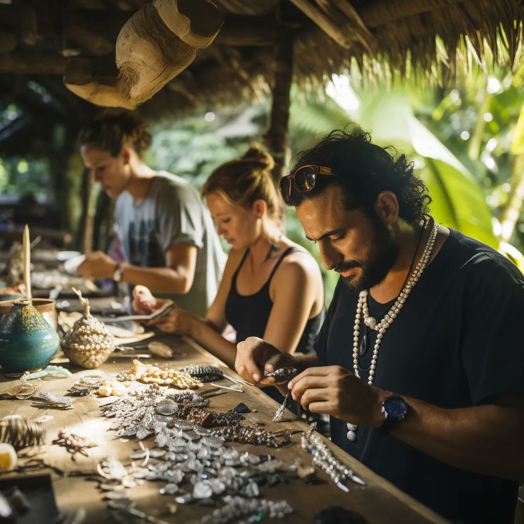 Experience the magic of Tahitian pearls with AI ✨🐚 Discover tradition & craftsmanship

For a tailor-made art piece, DM us or visit ai-art.tv/create-yours

#AI #AiArt #ArtCollab #Tahiti #Pearls #Handcrafted #ArtOfTheDay #JewelryArt #Craftsmanship #DigitalMarketing