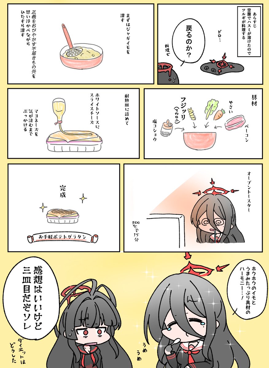 #ブルアカ
お昼の飯テロ漫画です
通してください 