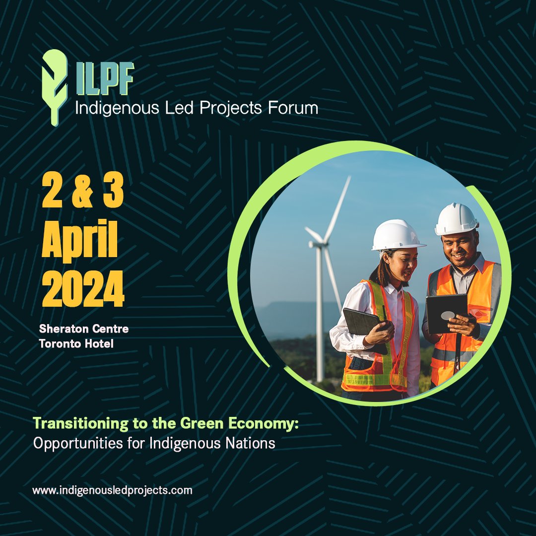 Indigenous Led Projects Forum - ILPF 2024! Secure your seat now as Early Bird registrations are still open!

✅ Register: ILPF2024.eventbrite.ca

#ILPF2024 #indigenousbusiness #indigenouseconomy #reconciliation #indigenousconference #greeneconomy #greenenergy
