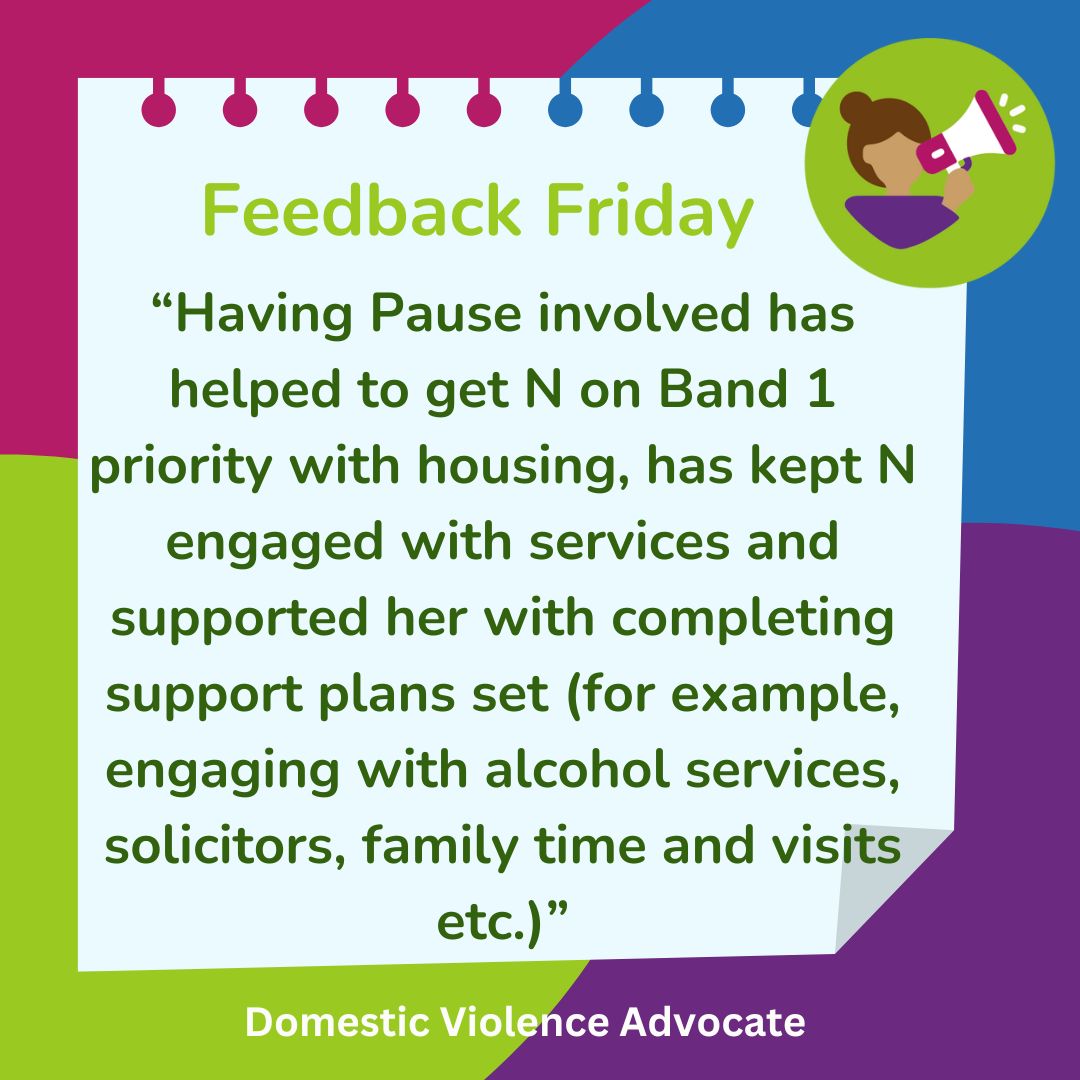 As 2023 draws to an end we bring you a re-cap of some of the feedback we have had from other professionals who say that having Pause in Rotherham made a difference to them in their work 🎄💚 @Monicadg1965 @vcusworthlabour