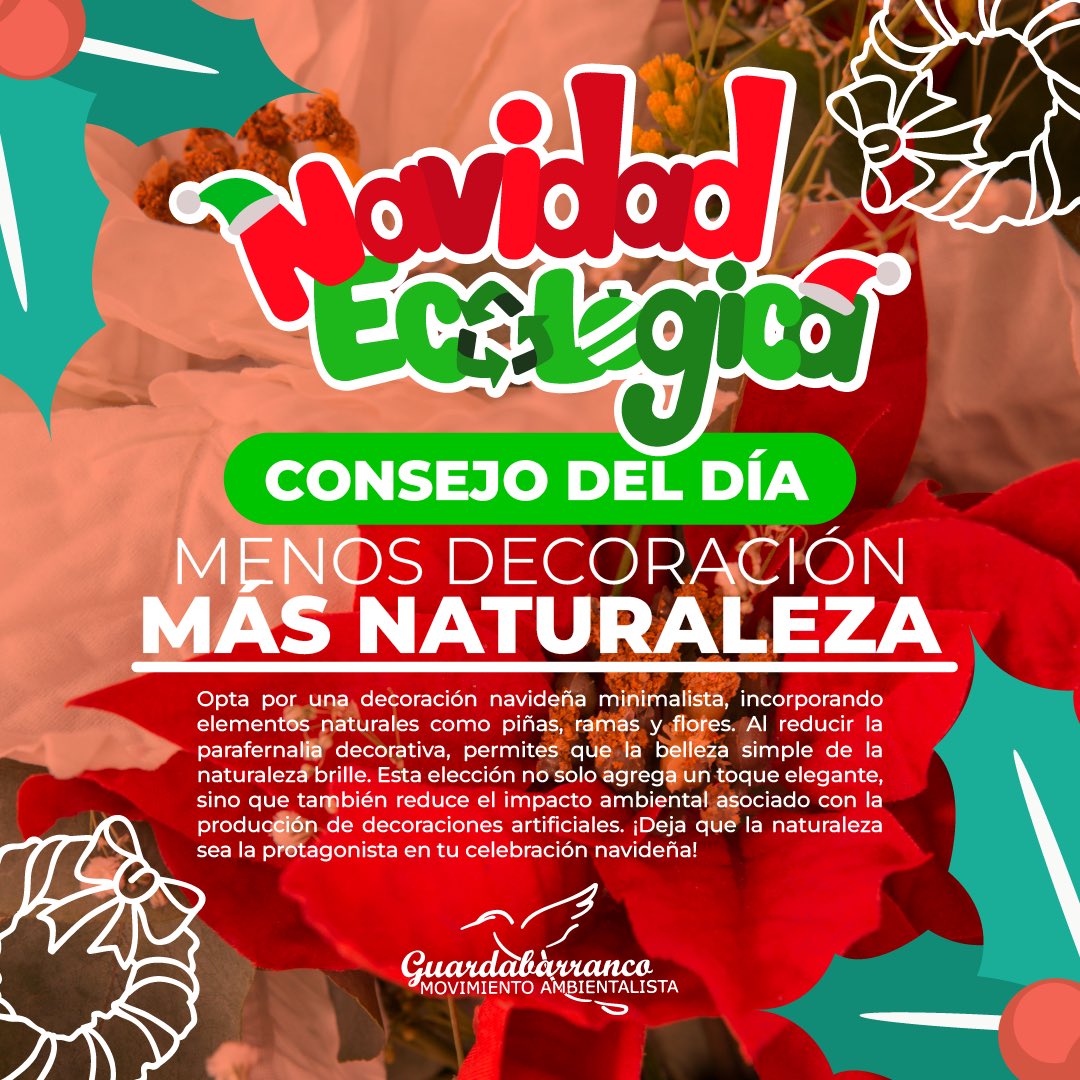 🔰Te presentamos nuestro Consejo  del día 🎄🤩 #navidadecologica♻ #somosguardabarranco💚
