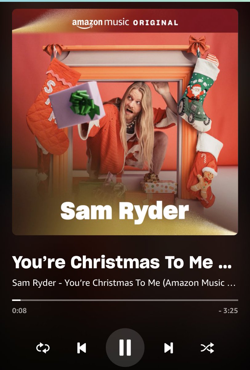 Come on everyone. We’ve gotta get @SamRyderMusic to Number1 with this ditty and a half. 🤘🏻 

Have been dancing around the house all day to this one, with a less than great ankle too. I’m finally behaving again but #SamRyderForChristmasNumber1 #XmasNo1 #YoureChristmasToMe.