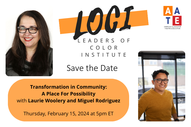 The previously postponed 2023 Leaders of Color Institute will now be held virtually in 2024 across multiple days. Save the date for the first session presented by Laurie Woolery and Miguel Angel Rodriguez on February 15 at 5pm ET. More information here: aate.com/loci-sessions-….