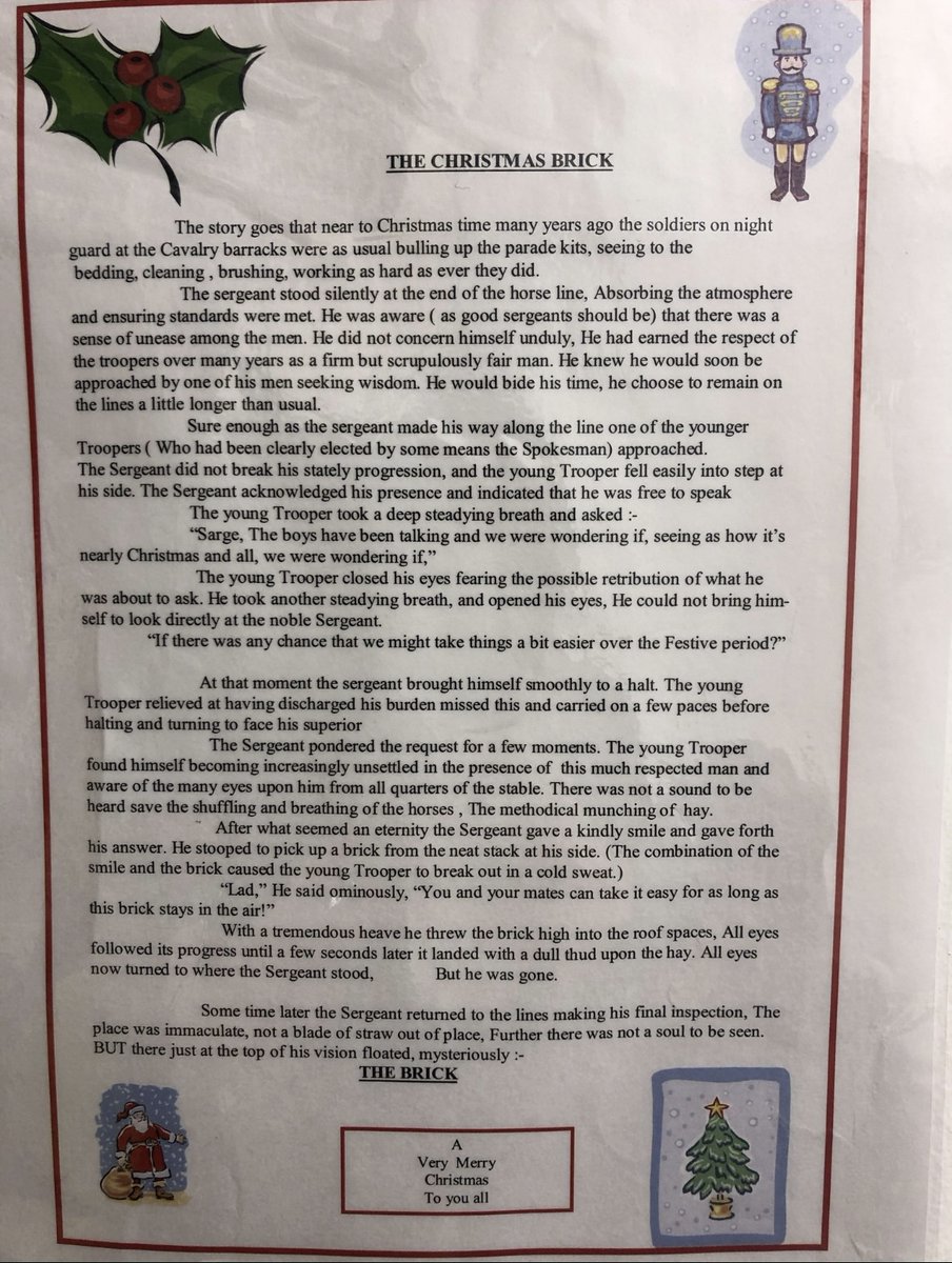 MerPolMounted's tweet image. The Christmas Brick is up at Merseyside Mounted Police. #StandTall #MountedTradition #ChristmasTradition #Christmas #MountedPoliceHistory