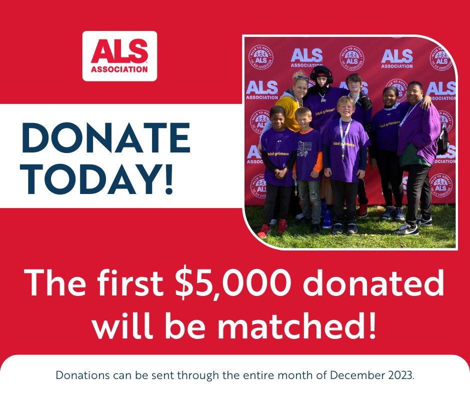 We are so grateful to an anonymous donor who has offered to match any donations up to $5,000 during the entire month of December! We would love your support in meeting this goal! Donate here: donate.wi.als.org/event/2023-wal…