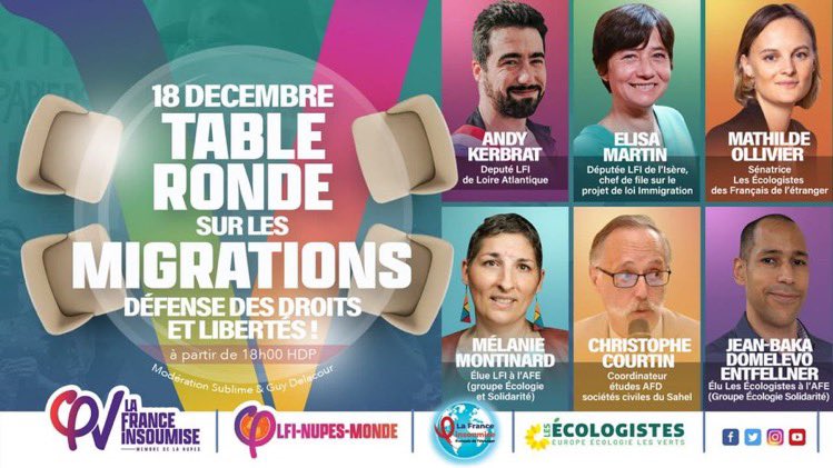 Mat_OLLIVIER's tweet image. « #Migrations : défense des droits et libertés ! »

🎙️ Retrouvez-nous à 18h00 (heure de Paris) sur #Twitch