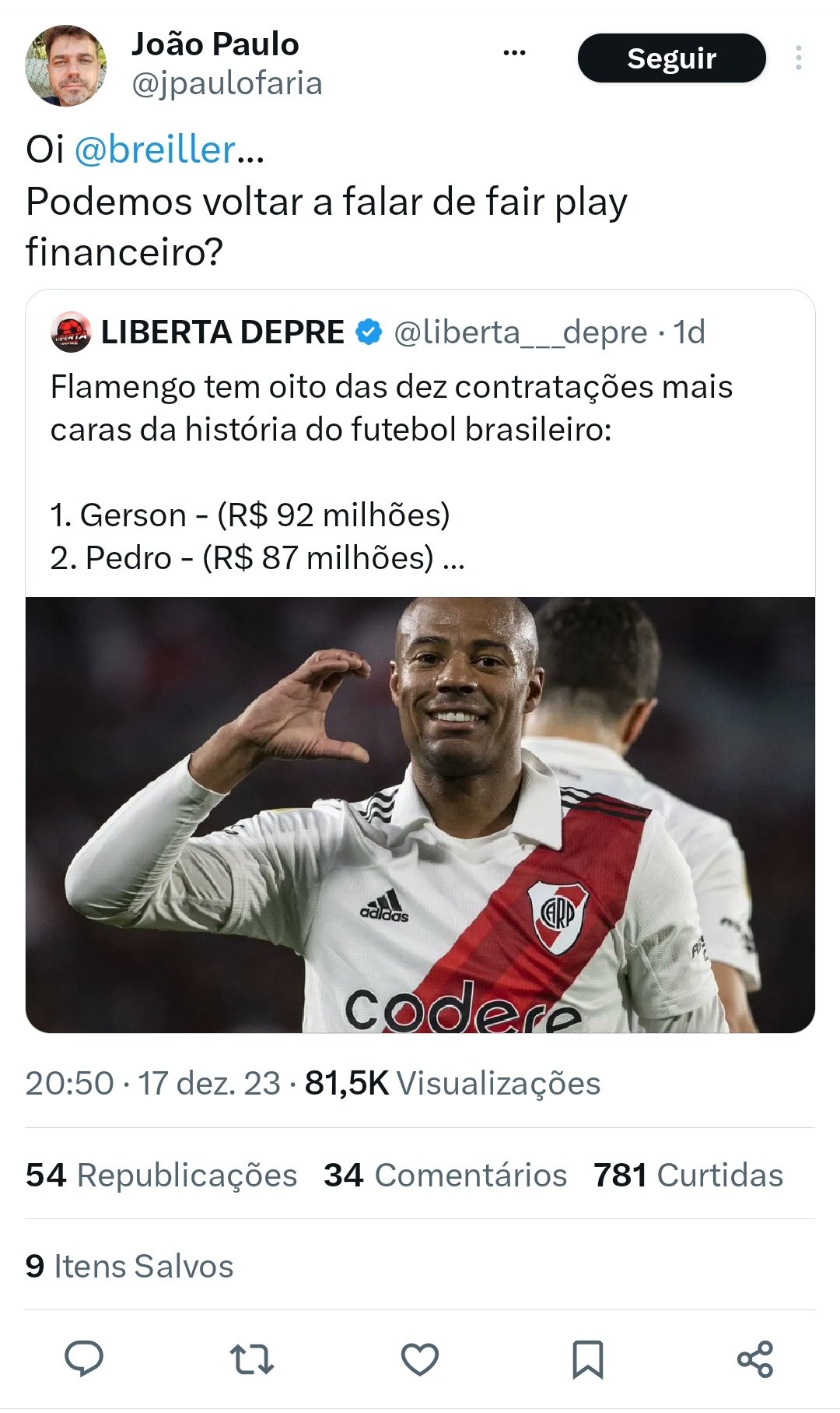 RECIBO_CRF on X: Errado é o BRB Fonte: vozes #recibo #Flamengo