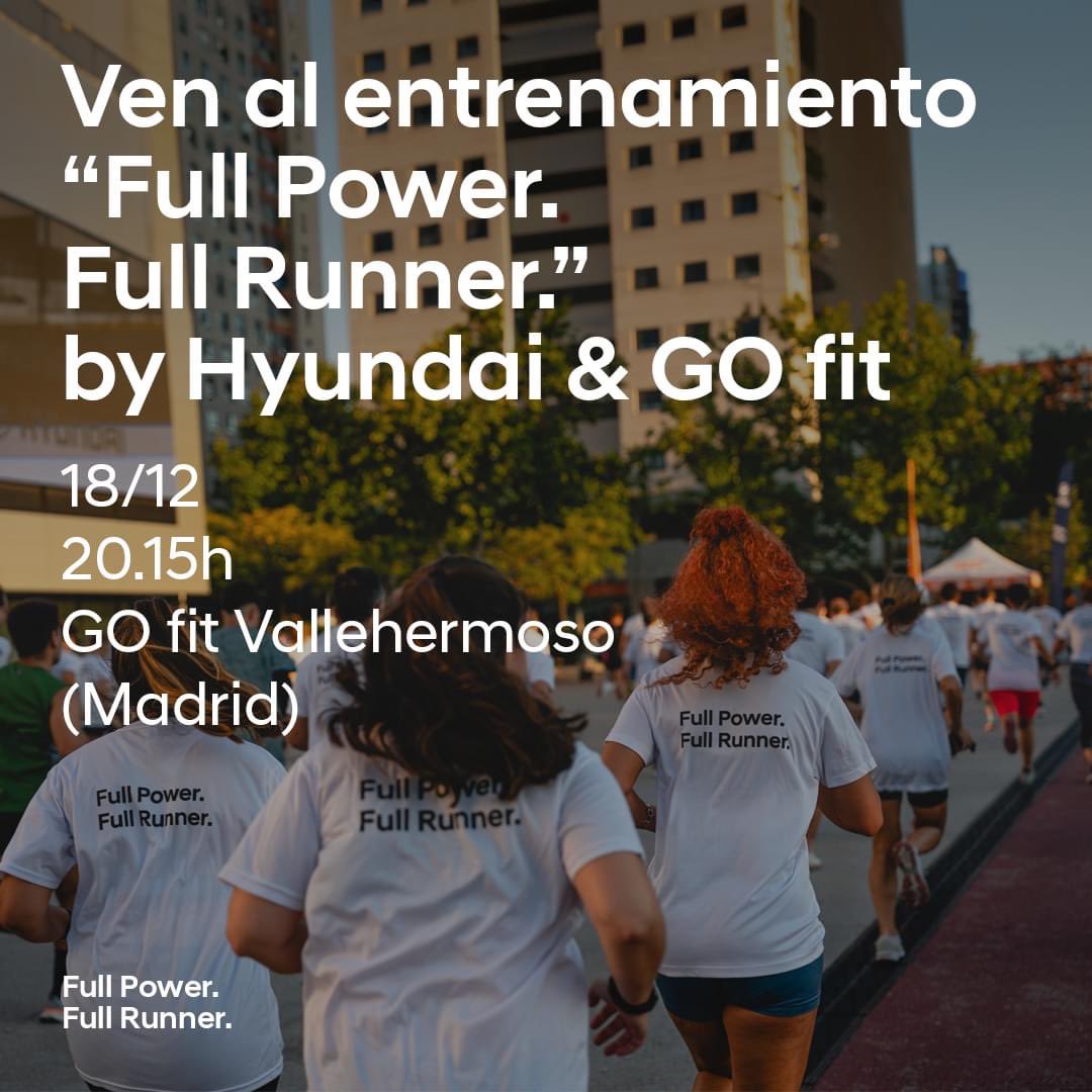 📅 Reserva en tu calendario 18/12 para el último entreno <a href="/HyundaiEsp/">Hyundai España</a>&amp; <a href="/GOfit_es/">GO fit</a> del año

¡No te lo pierdas! 💪👟  

Más info en 👉 hyundai.es/full-runner/en…

#FullPowerFullRunner GO fit