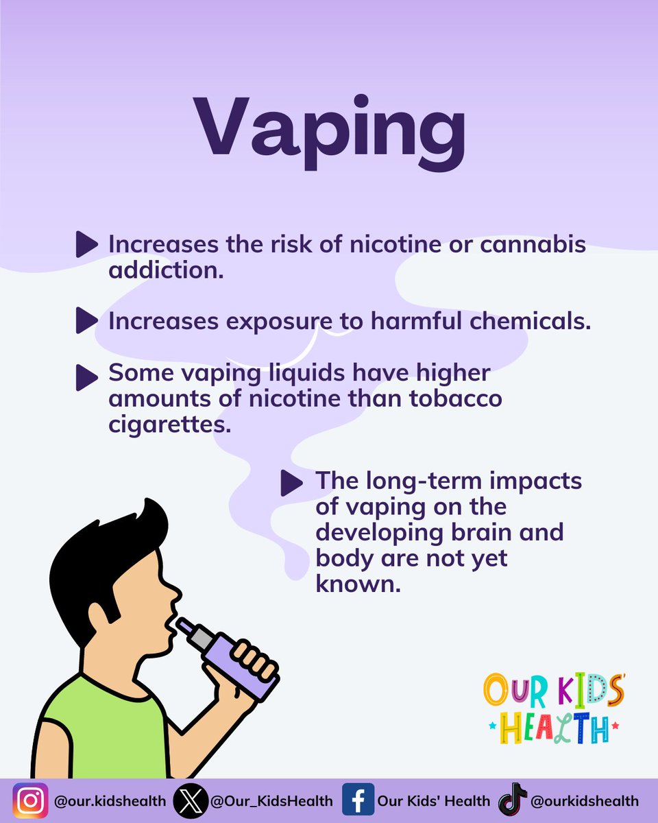 Our Kids' Health (@our_kidshealth) on Twitter photo Unveiling the truth about vaping. 🚭📊 Dive into our infographic to discover the real deal on electronic cigarettes and their impact on health.
Let's champion informed decisions for a healthier future. 🌐💙
<a href="/CanPaedSociety/">Canadian Paediatric Society</a> <a href="/ChildHealthCan/">Children's Healthcare Canada</a> <a href="/KulikovUNIATF/">Dr Alexey Kulikov</a> <a href="/CaringforKids/">Caring for Kids</a> <a href="/WHO/">World Health Organization (WHO)</a> Unveiling the truth about vaping. 🚭📊 Dive into our infographic to discover the real deal on electronic cigarettes and their impact on health.
Let's champion informed decisions for a healthier future. 🌐💙
<a href="/CanPaedSociety/">Canadian Paediatric Society</a> <a href="/ChildHealthCan/">Children's Healthcare Canada</a> <a href="/KulikovUNIATF/">Dr Alexey Kulikov</a> <a href="/CaringforKids/">Caring for Kids</a> <a href="/WHO/">World Health Organization (WHO)</a>