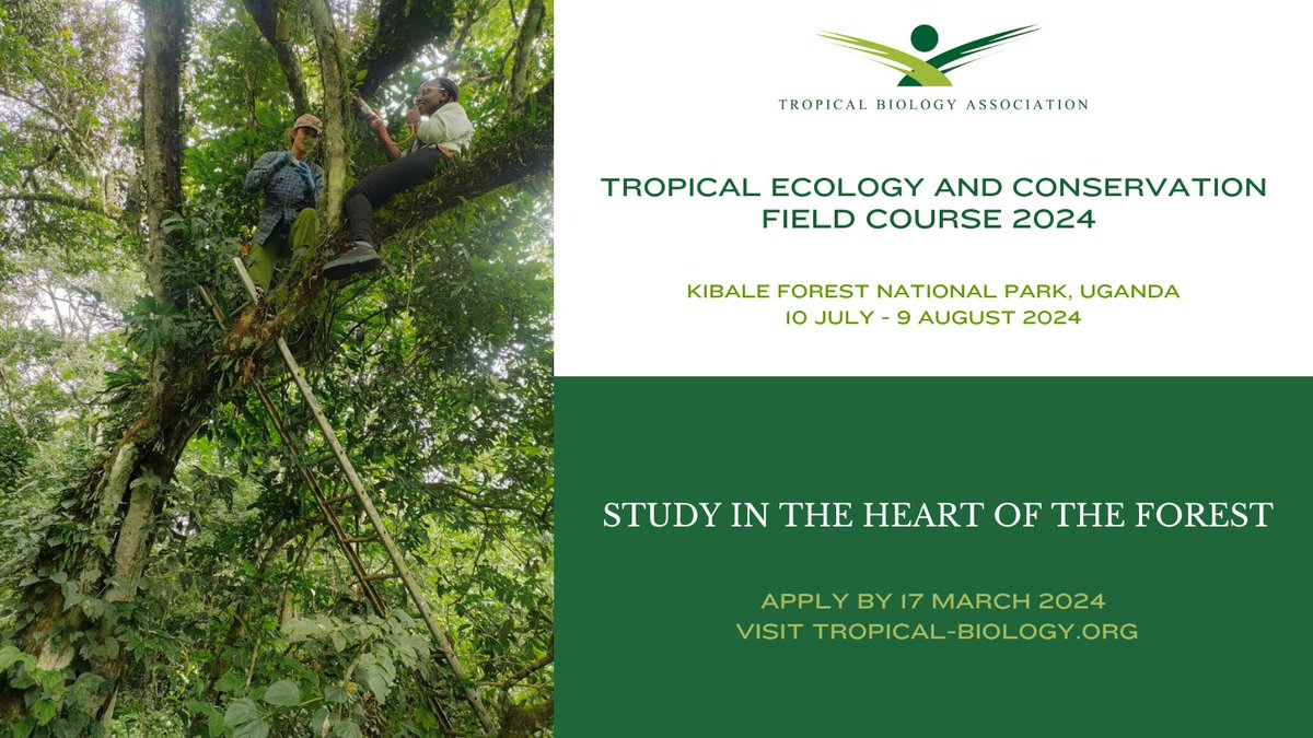 It's that time of the year again - the applications for the TBA field course 2024 are now open!!! Find out more and apply on our website tropical-biology.org/courses/field-… And spread the word! #fieldcourses #conservation