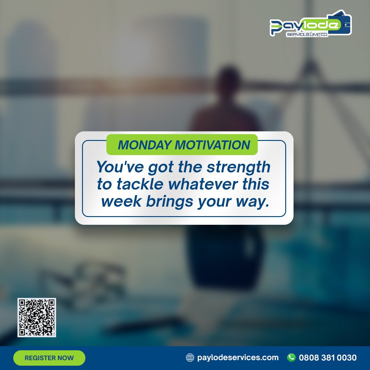 It’s Monday again. Another chance to tackle whatever this week brings your way. 

Have a great week.
#mondsymotivation #workdaymonday #paylodeserviceslimited #paywithoaylode