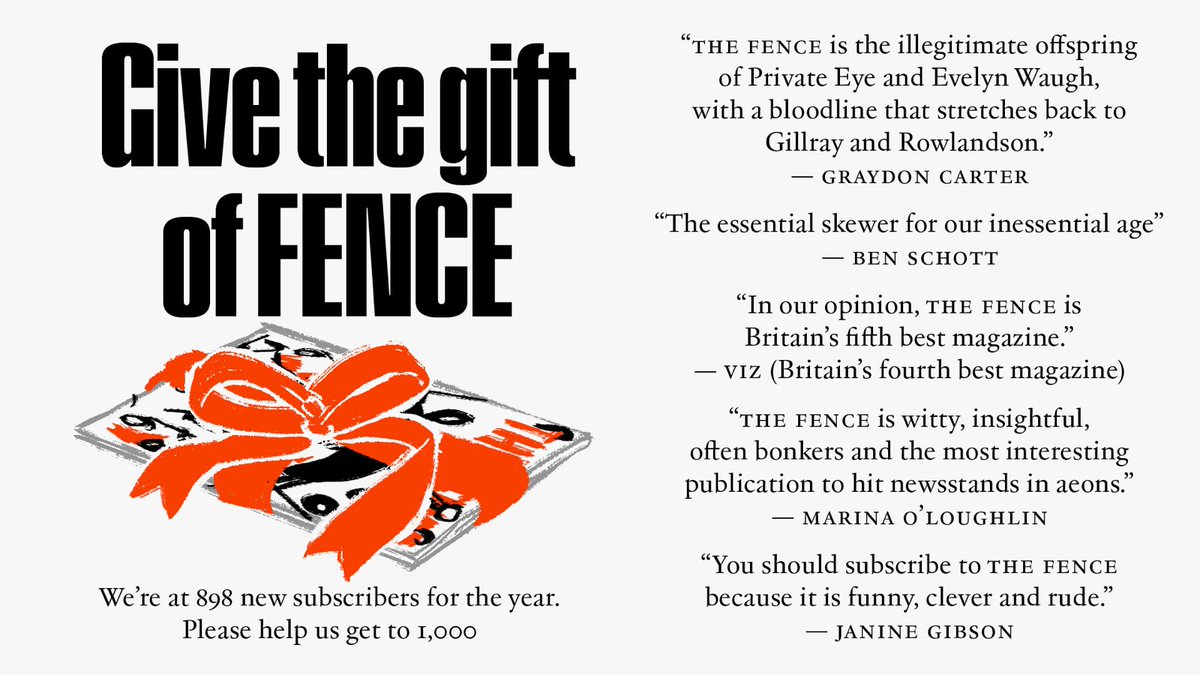 Give yourself or a loved one a subscription to the UK's Only Magazine this Christmas the-fence.com/subscribe