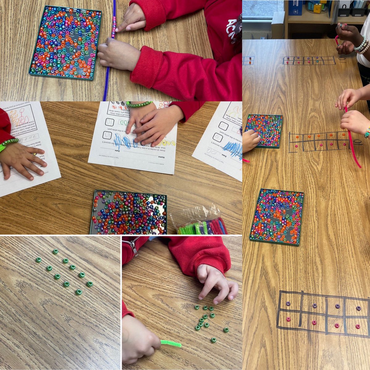 Working with ten. We built ten, checked with our partner, and made our bracelet during our Zearn intervention lesson. #reflect #learnerframework #RISDWeAreOne #RISDBelieves #RISDLeadandInt #ACMFalcons