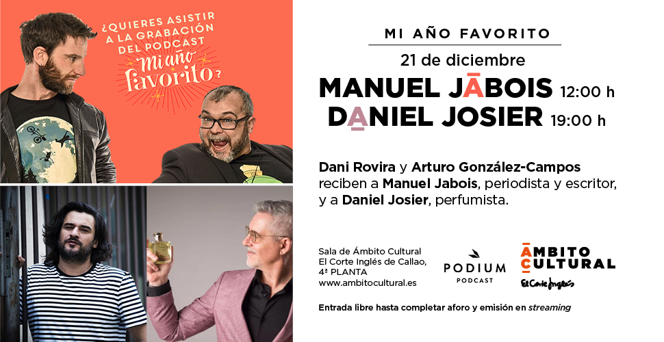 Mi Año Favorito (@mianofavorito) on Twitter photo Este jueves 21 volvemos al <a href="/ambitocultural/">Ámbito Cultural</a> con ración doble. A las 12:00 estará con nosotros <a href="/manueljabois/">Manuel Jabois</a> y a las 19:00 <a href="/DANIELJOSIER/">DANIEL JOSIER</a>. Este jueves 21 volvemos al <a href="/ambitocultural/">Ámbito Cultural</a> con ración doble. A las 12:00 estará con nosotros <a href="/manueljabois/">Manuel Jabois</a> y a las 19:00 <a href="/DANIELJOSIER/">DANIEL JOSIER</a>.