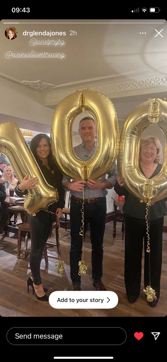 Janet Davies (@jaydee58) on Twitter photo Noson hyfryd. Lovely evening celebrating with the ones who made this happen <a href="/EWilliamsRacing/">Evan Williams</a> Noson hyfryd. Lovely evening celebrating with the ones who made this happen <a href="/EWilliamsRacing/">Evan Williams</a> 